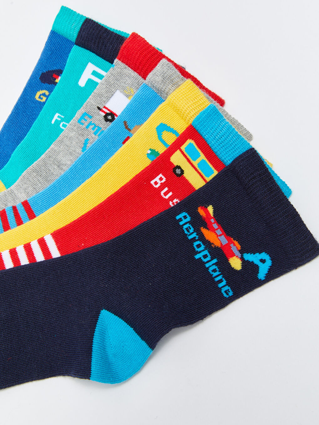 جوارب الكاحل المنقوشة للأولاد - ٧ عبوات-2