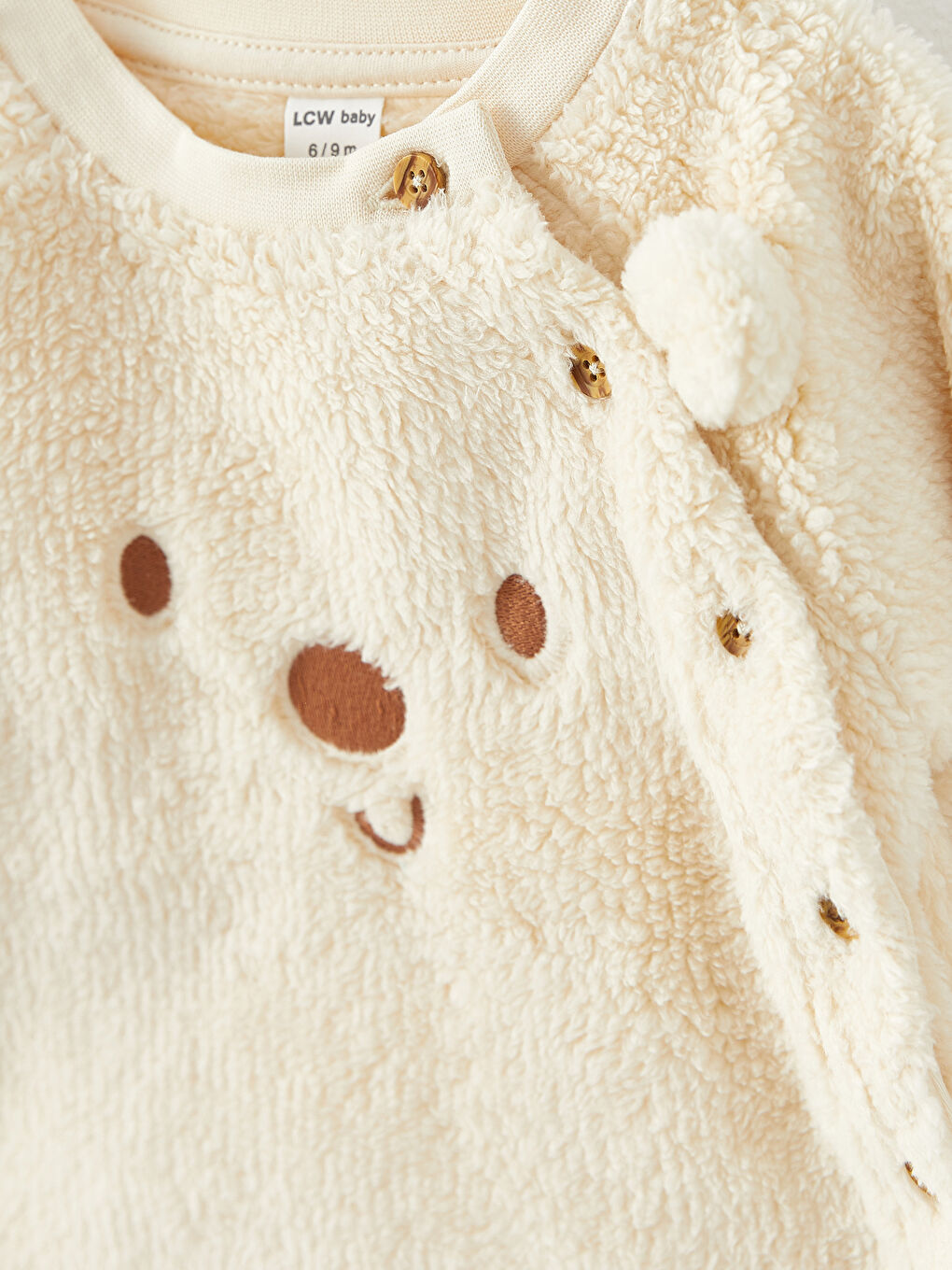 Crew Neck Long Sleeve Baby Boy Plush Cardigan and Trousers 2-Pack Set-2