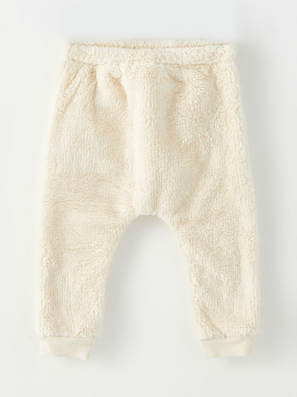 Crew Neck Long Sleeve Baby Boy Plush Cardigan and Trousers 2-Pack Set-3