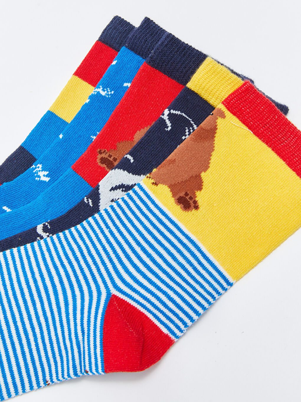 LCW Kids Patterned Boys' Ankle Socks 5 Pack -W2BI51Z4-K00