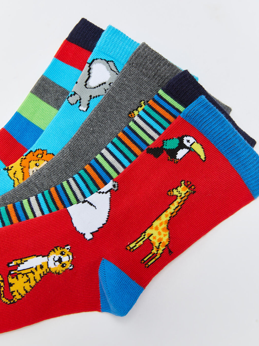 Patterned Boys' Ankle Socks 5 Pack-2