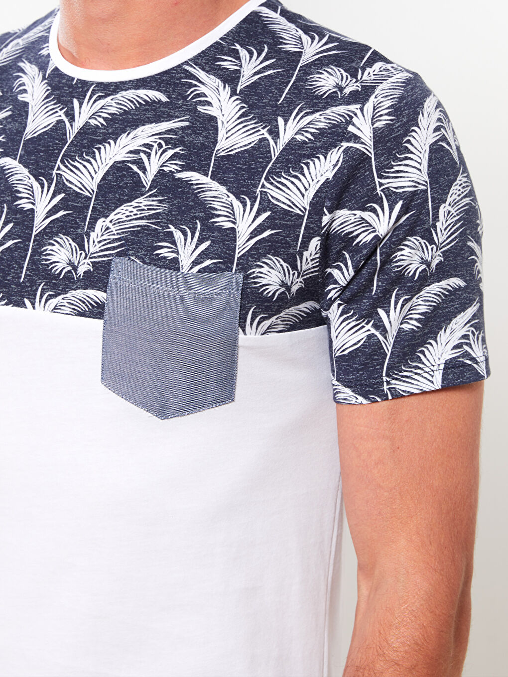 Футболка Мужская Джерси С Узором, Коротким Рукавом И Круглым Вырезом-3