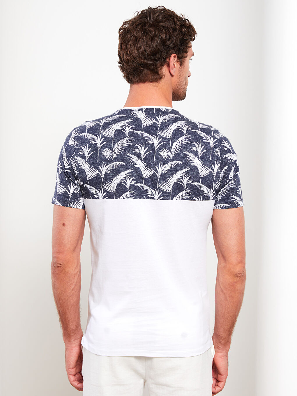 Футболка Мужская Джерси С Узором, Коротким Рукавом И Круглым Вырезом-4