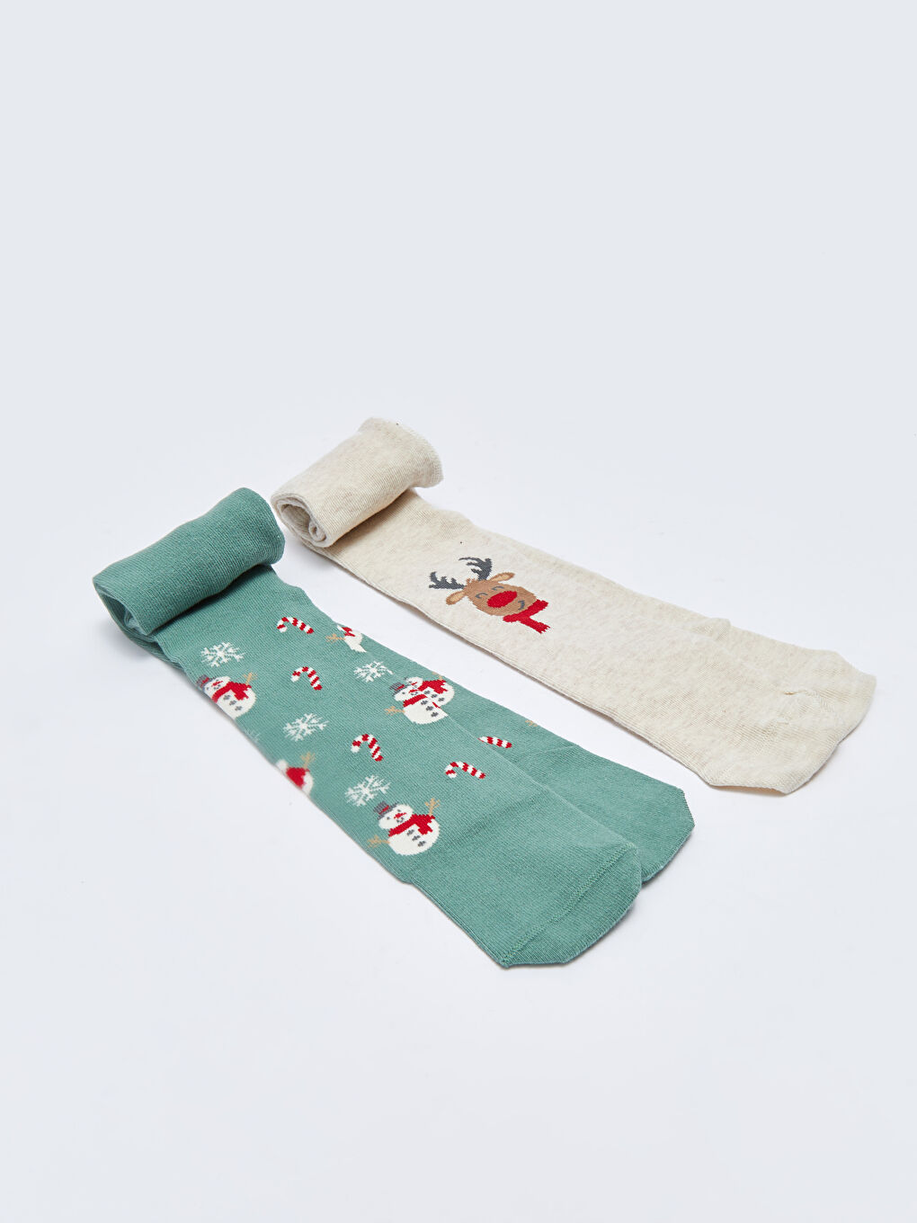 LCW baby Yılbaşı Temalı Erkek Bebek Külotlu Çorap 2'li -W2BI67Z1-DAJ