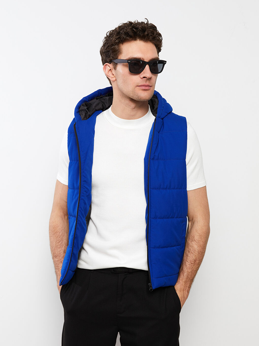 Standard Fit Hooded Men's Vest-2