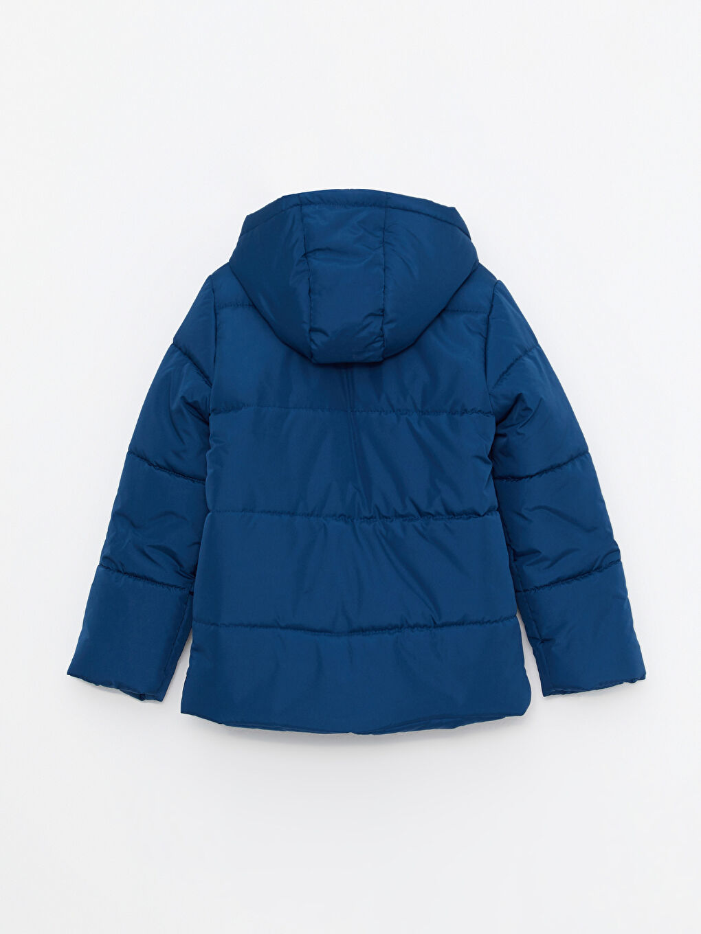 Petrol Kapüşonlu Basic Erkek Çocuk Şişme Mont-1