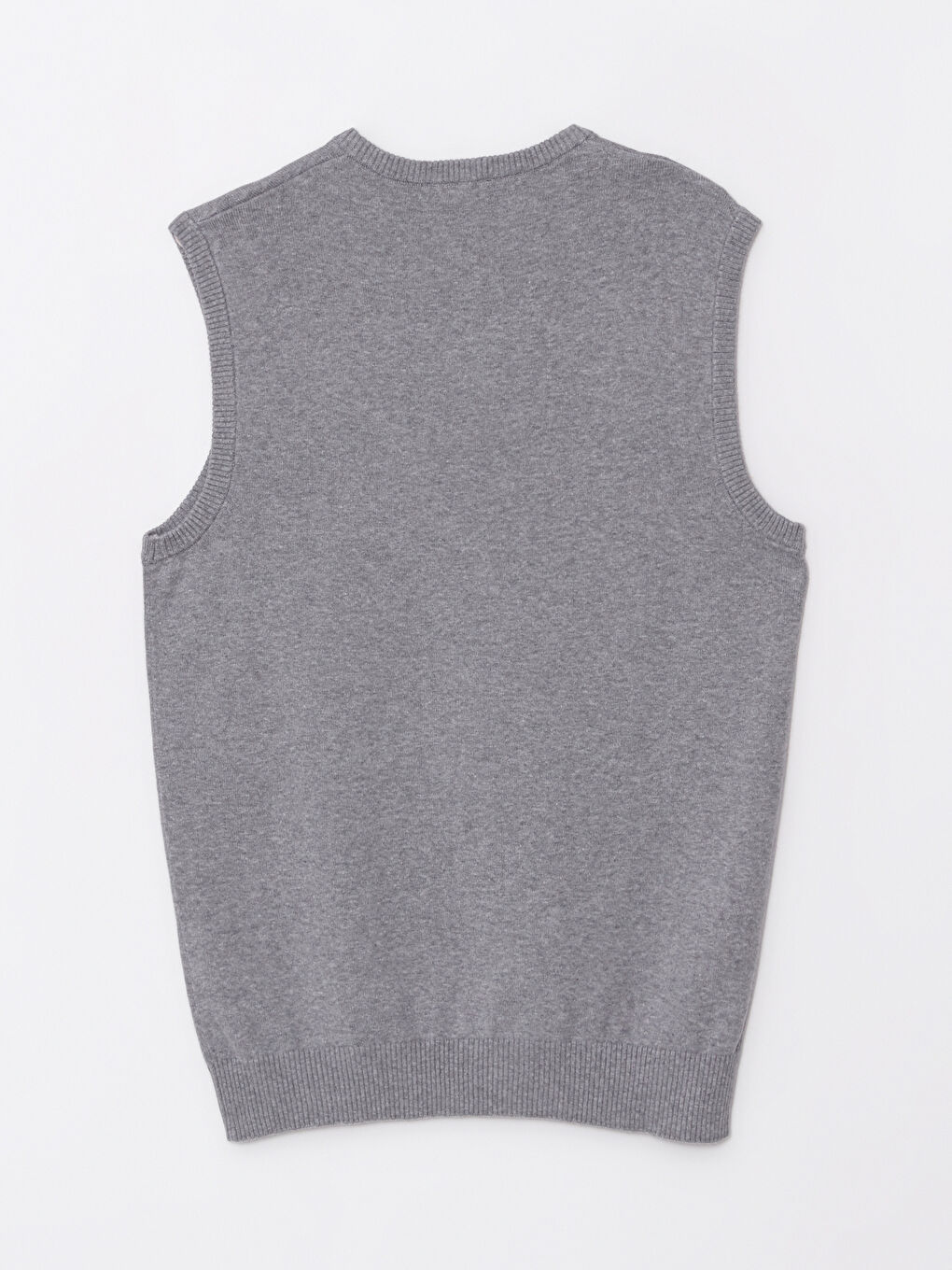 Vestă Pulover Tricotată pentru Bărbați cu Decolteu în V, Croială Standard-6