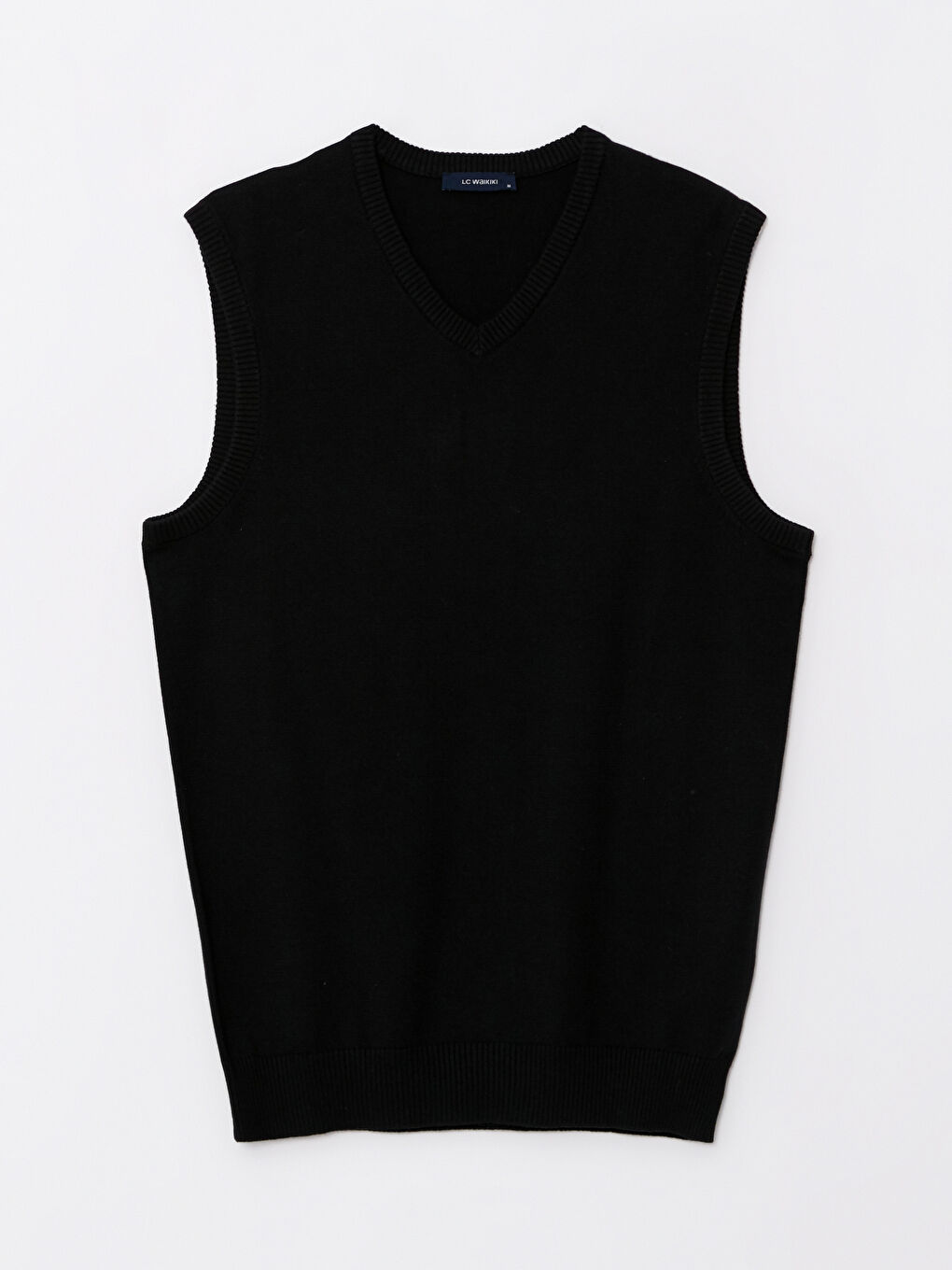 Vestă Pulover Tricotată pentru Bărbați cu Decolteu în V, Croială Standard-5