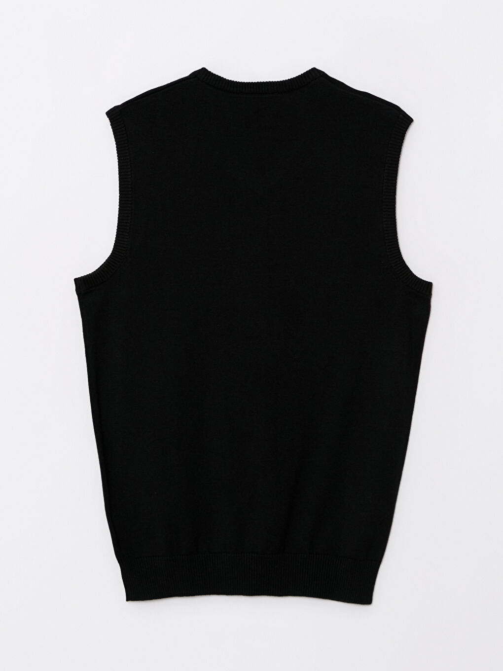 Vestă Pulover Tricotată pentru Bărbați cu Decolteu în V, Croială Standard-6