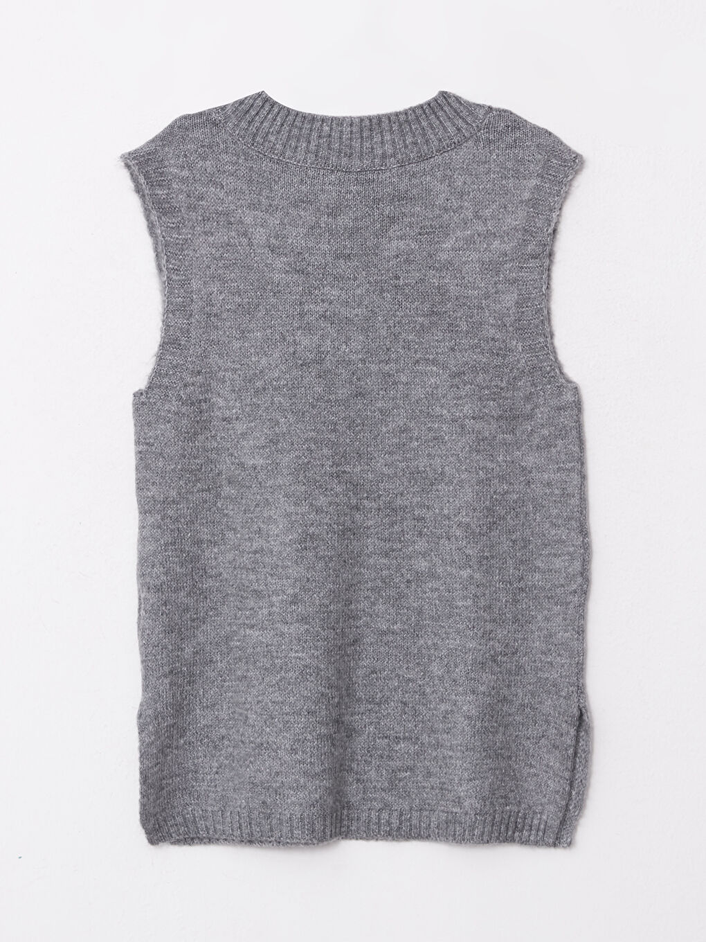 Жилет-светр з трикотажу з V-подібним вирізом для жінок-6