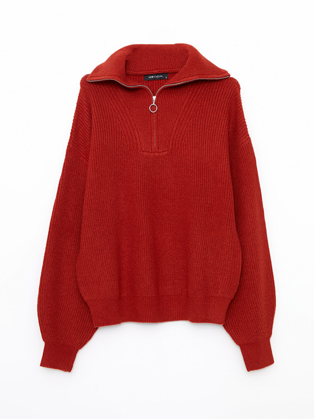 Polo Neck Women's Knitwear Sweater-5