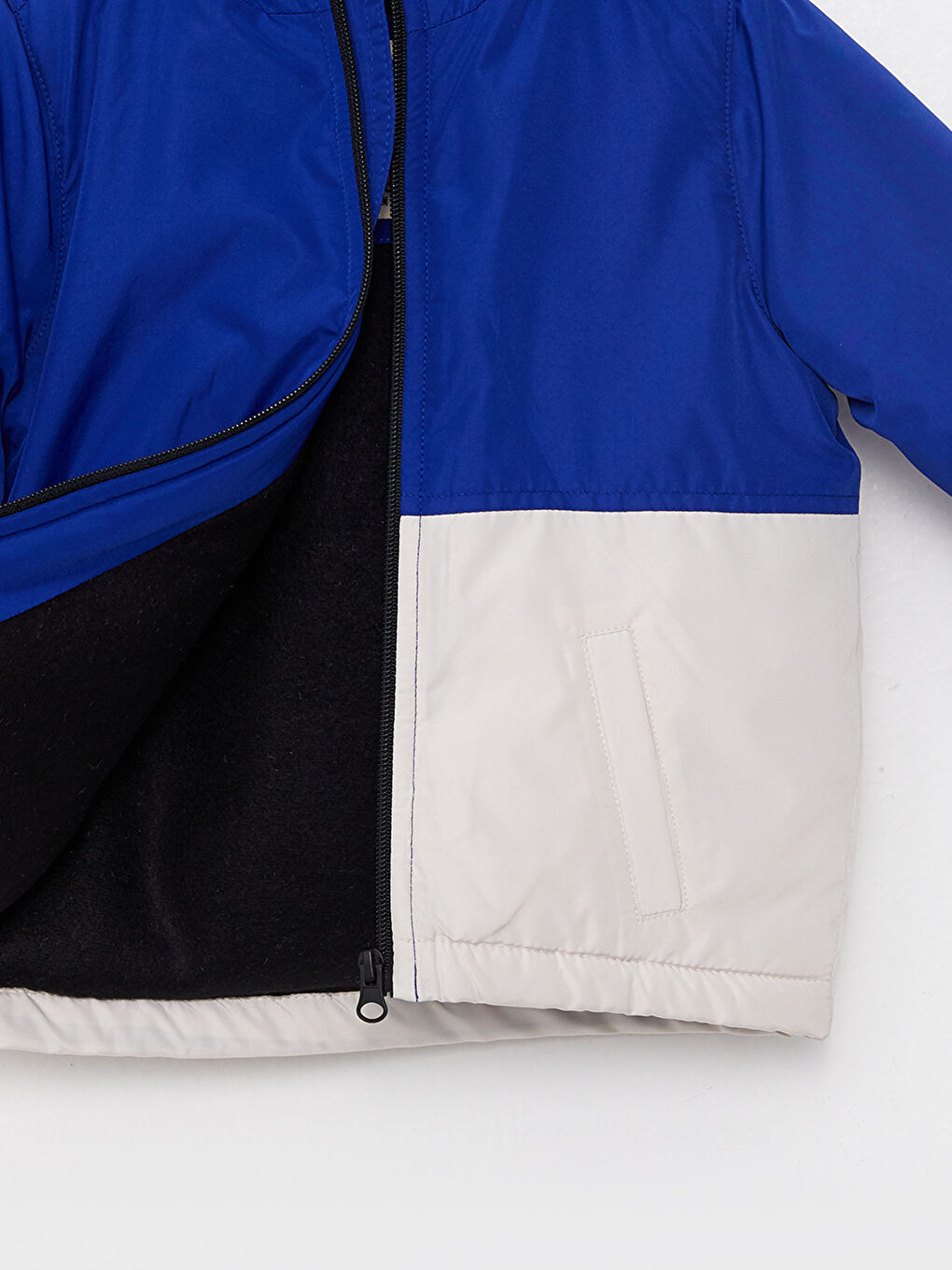 Hooded Long Sleeve Baby Boy Coat with Color Block-2