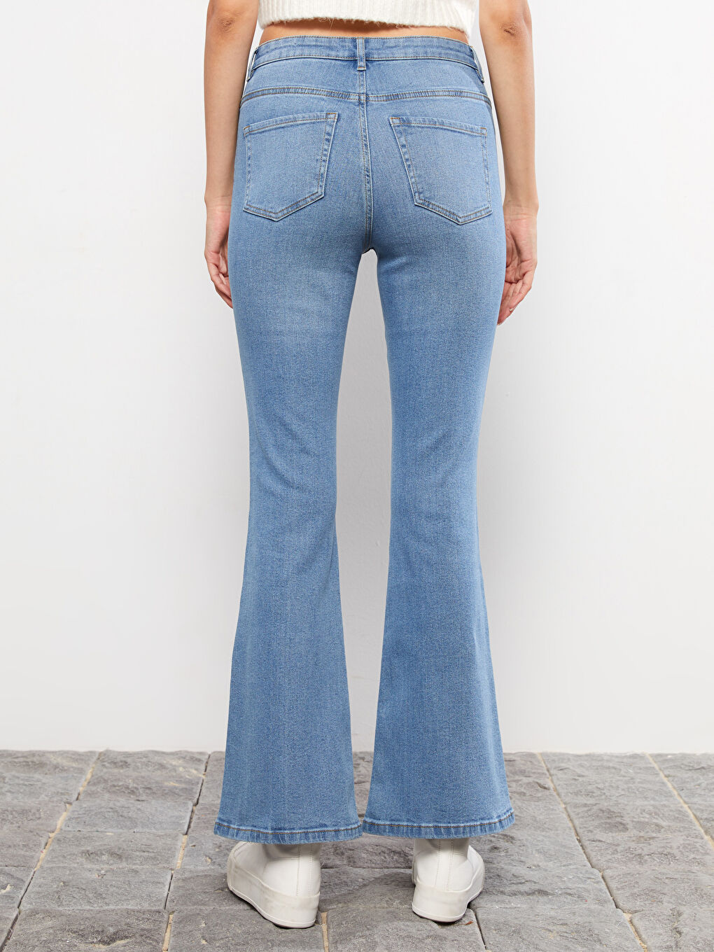 Blugi Evazați Marte cu Talie Înaltă pentru Femei-4