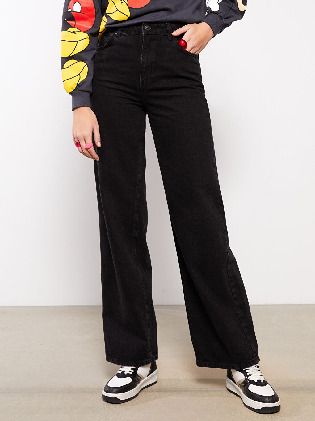 Wideleg Pocket Detailed Wide Leg Women's Rodeo Jeans-2