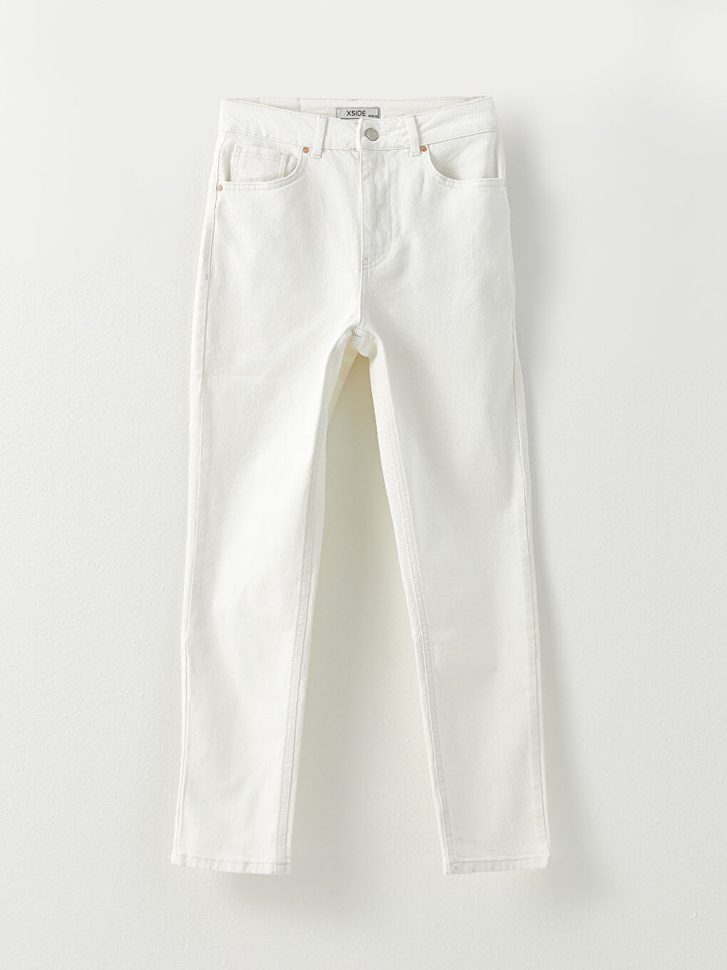 High Waist Slim Mom Straight Pocket Detailed Women Jeans-5