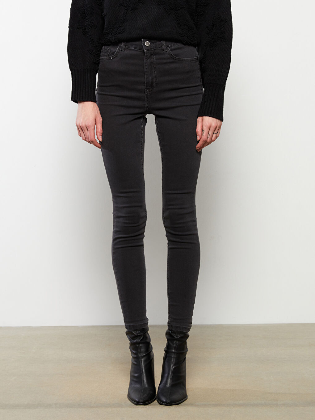 Women's High Waist Mercury Skinny Fit Straight Jean Pants -W2BJ82Z8-GRD