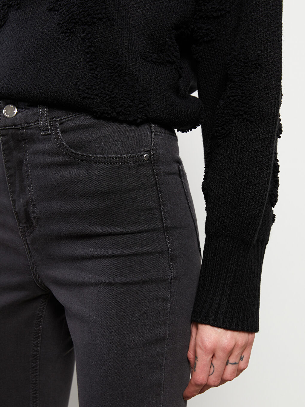 Women's High Waist Mercury Skinny Fit Straight Jean Pants -W2BJ82Z8-GRD
