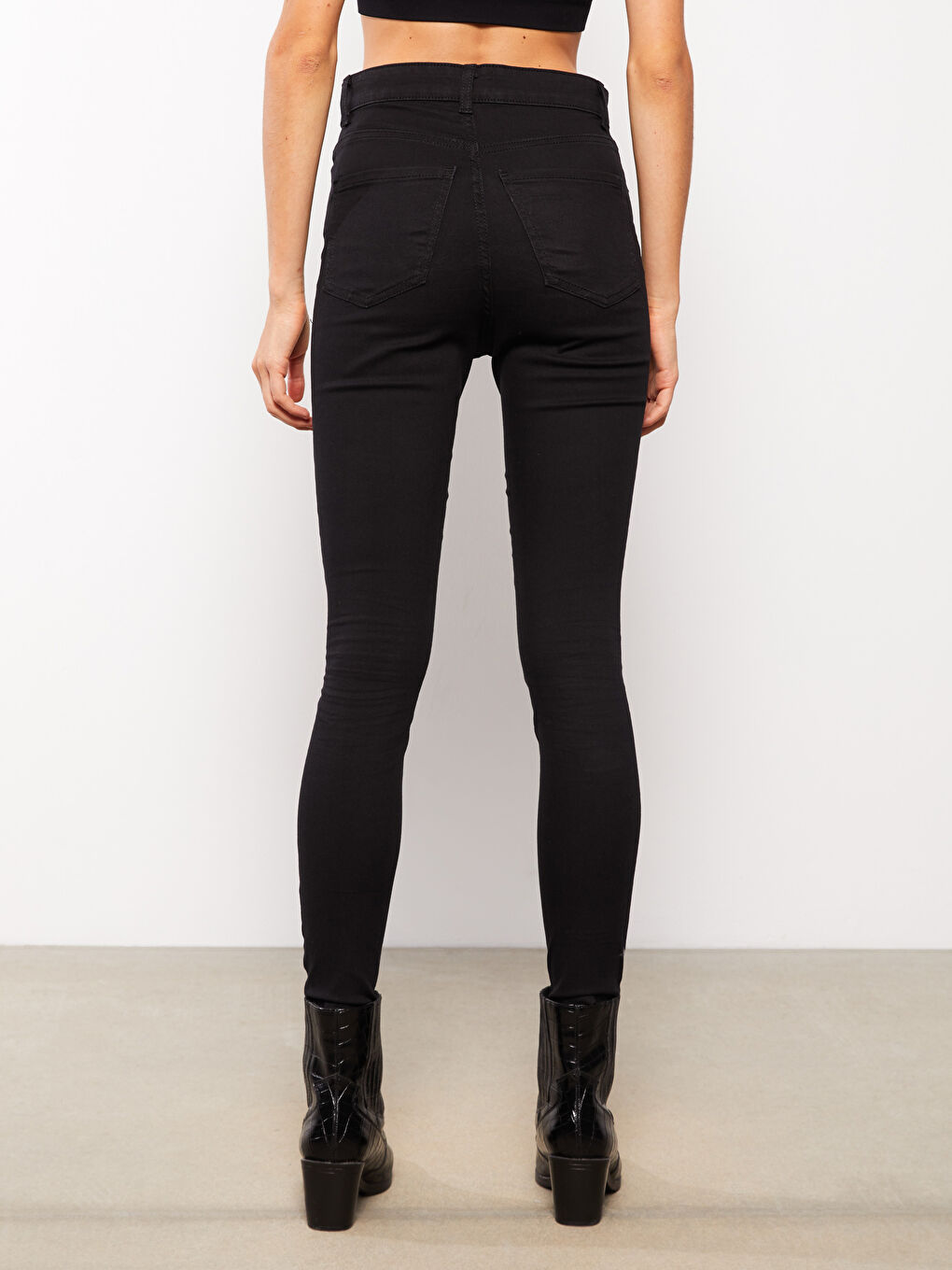 LCW ECO Women's High Waist Mercury Skinny Fit Straight Jean Pants -W2BJ82Z8-326