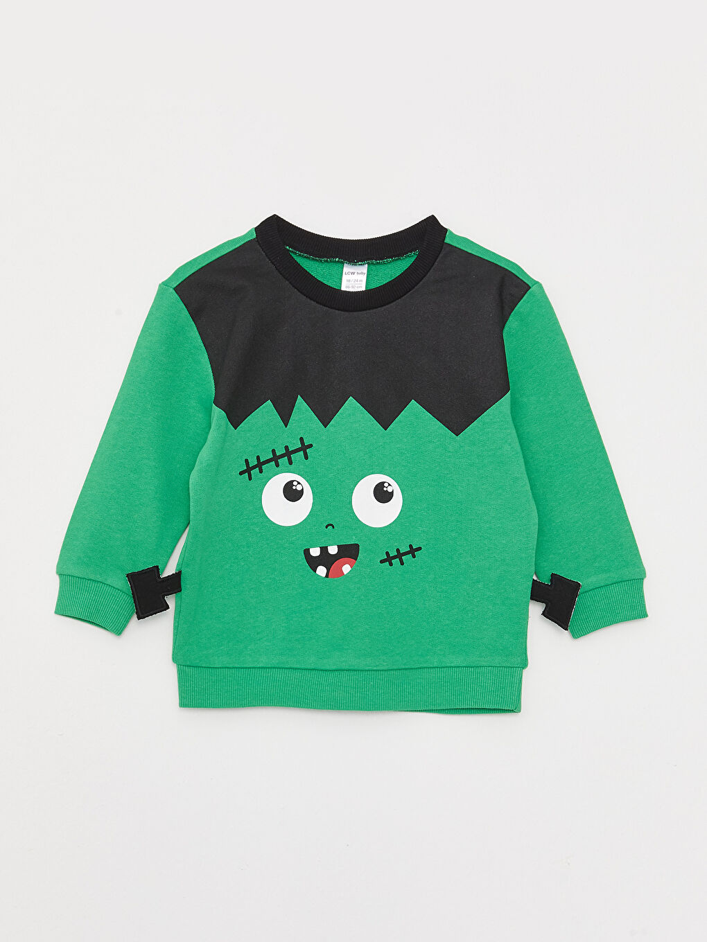 LCW baby H12 Crew Neck Printed Long Sleeve Baby Boy Sweatshirt -W2BJ97Z1-GE6