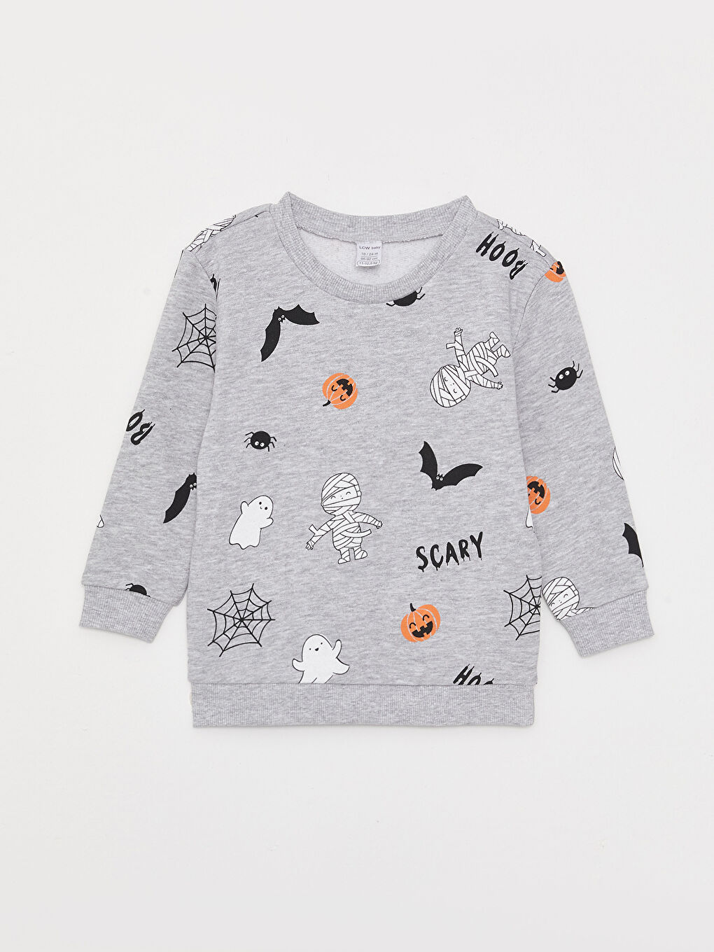 LCW baby H12 Crew Neck Printed Long Sleeve Baby Boy Sweatshirt -W2BJ98Z1-LRW
