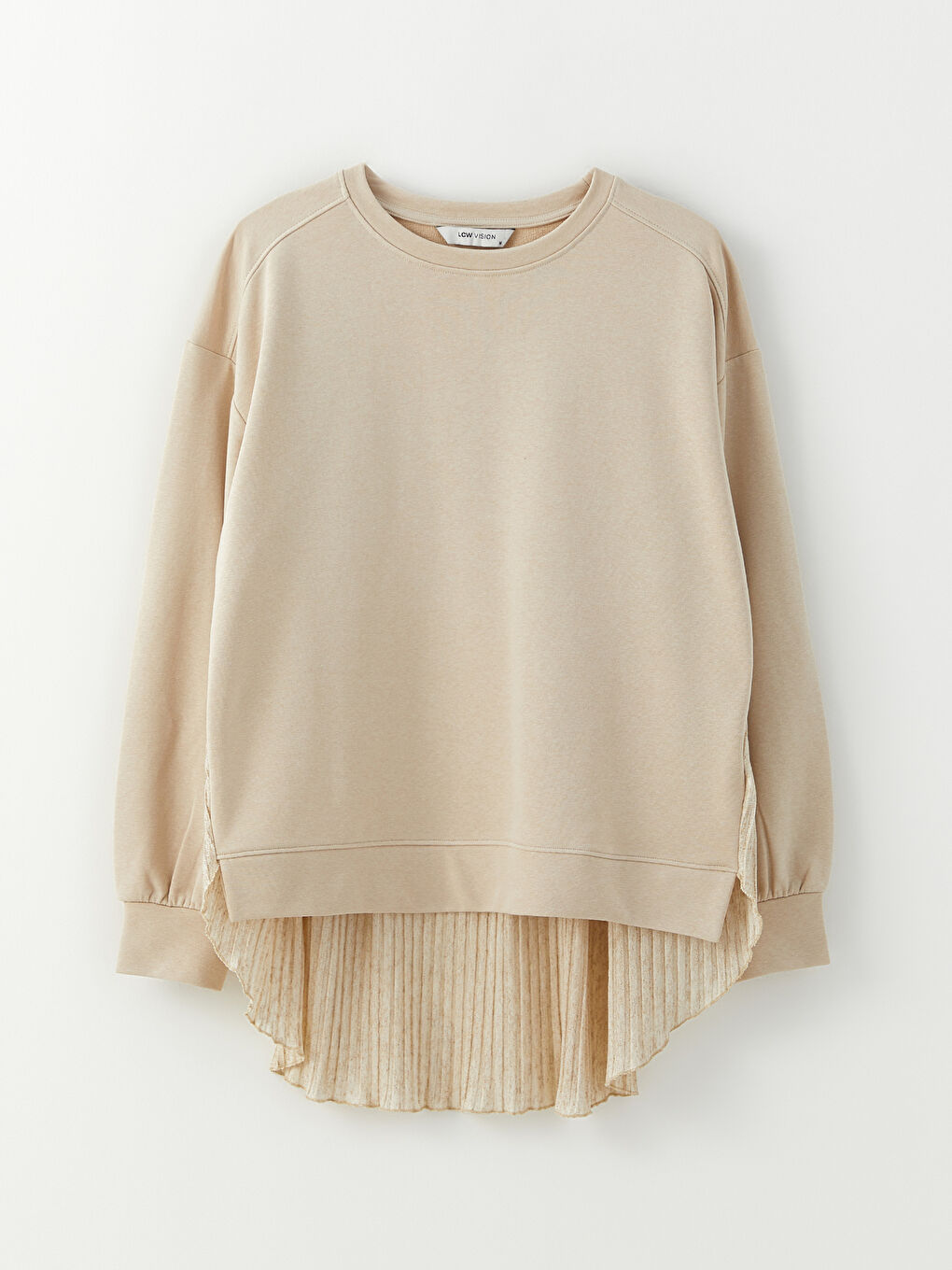 Crew Neck Plain Long Sleeve Women's Sweatshirt-7