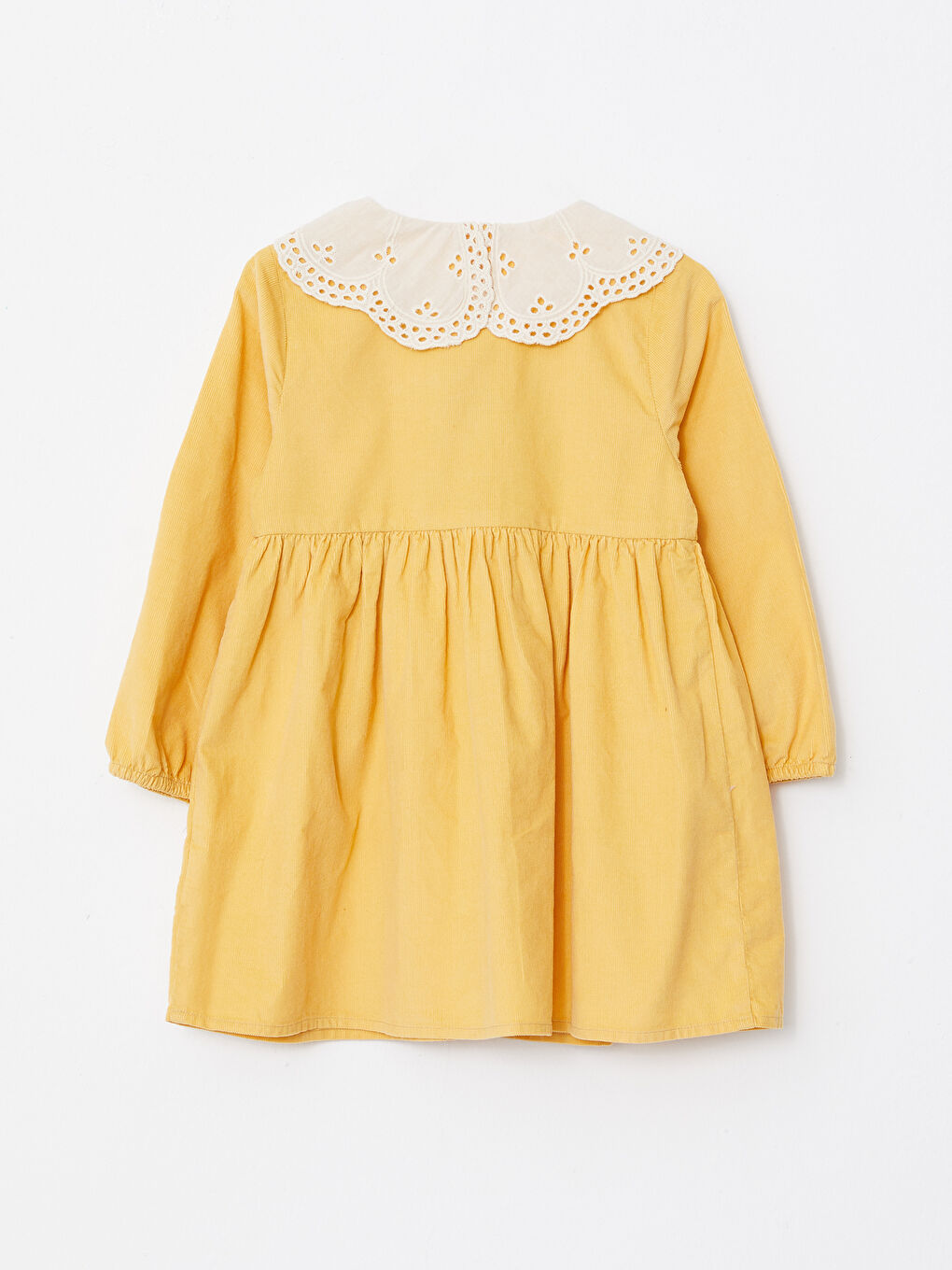 LC Waikiki Bebe Collar Long Sleeve Baby Girl Velvet Dress -W2BK07Z1-G4N