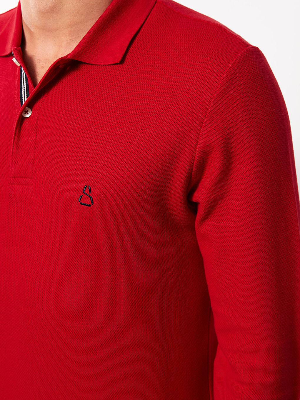 SOUTHBLUE Polo Yaka Uzun Kollu Pike Erkek Sweatshirt -W2BK14Z8-S7R