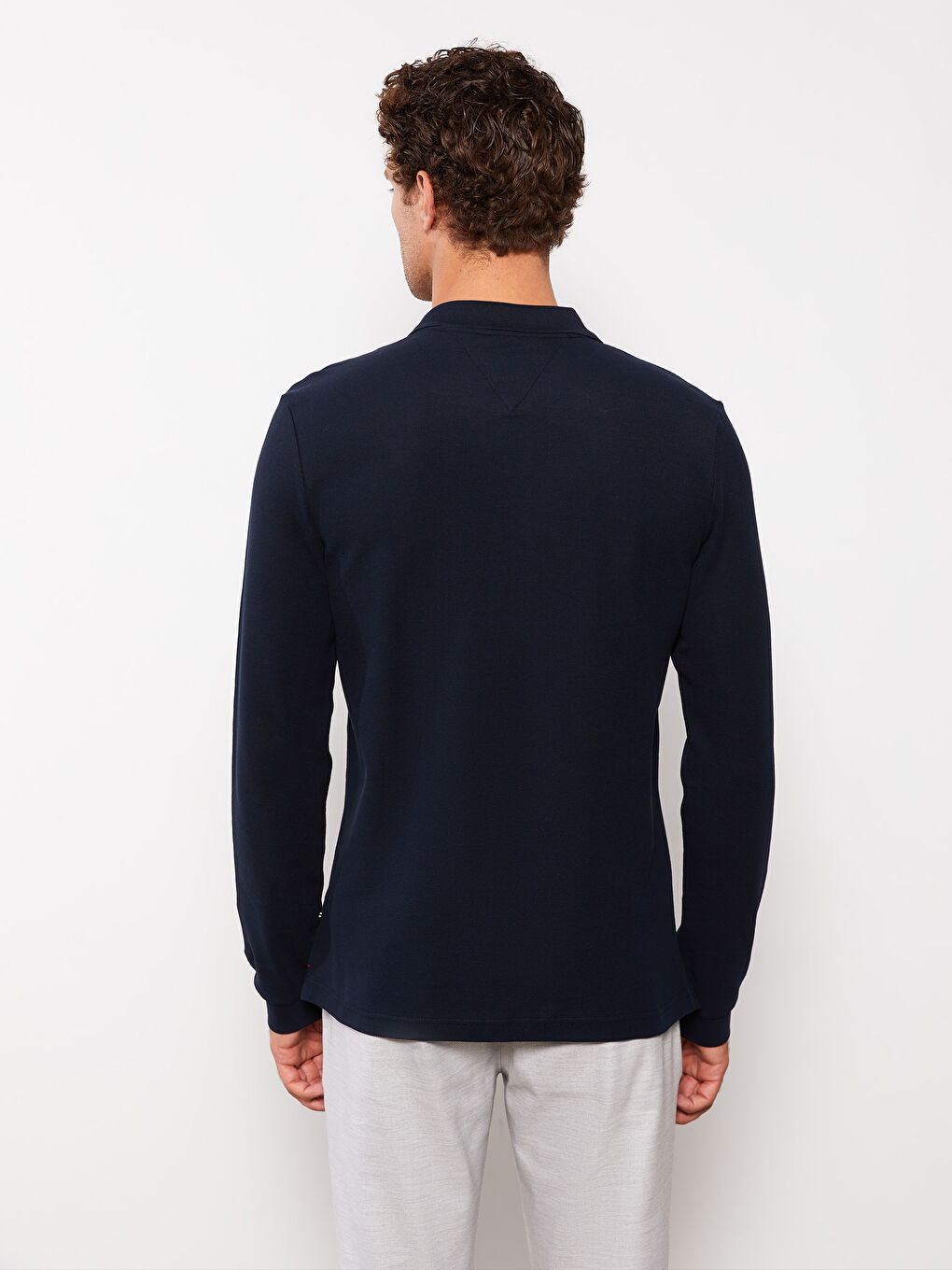 SOUTHBLUE Lacivert Polo Yaka Uzun Kollu Pike Erkek Sweatshirt - 4