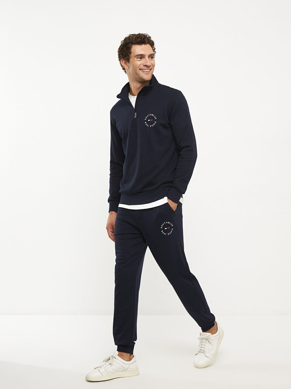 Lacivert Standart Kalıp Erkek Eşofman Altı-2