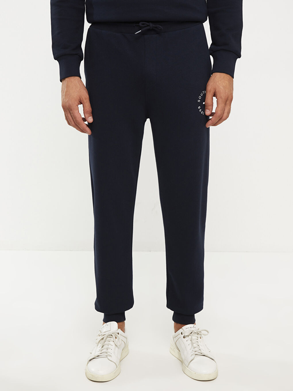 Lacivert Standart Kalıp Erkek Eşofman Altı-3