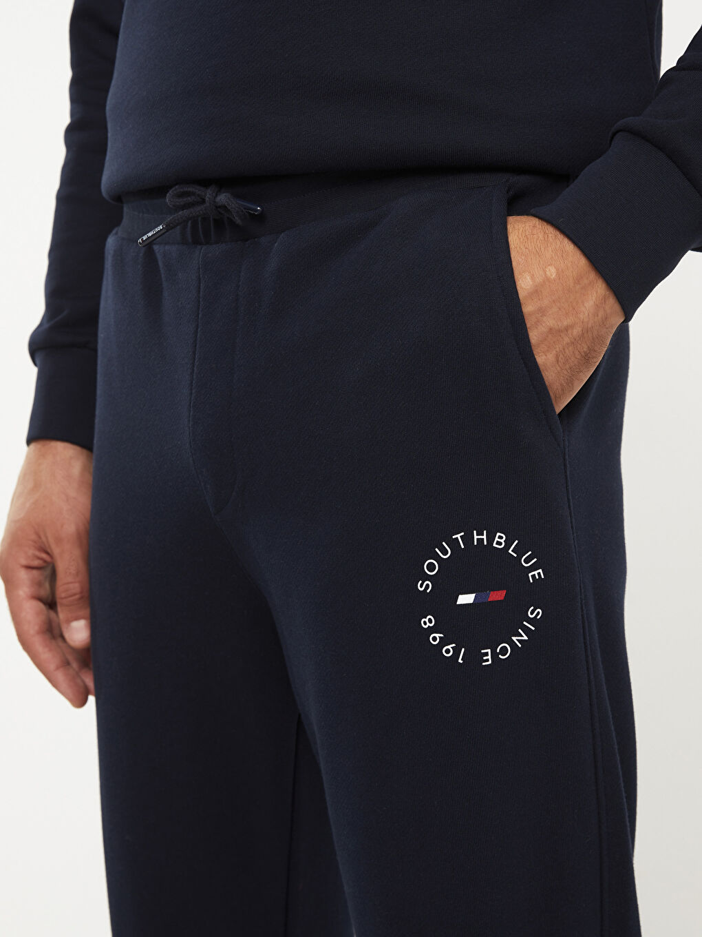 Lacivert Standart Kalıp Erkek Eşofman Altı-4