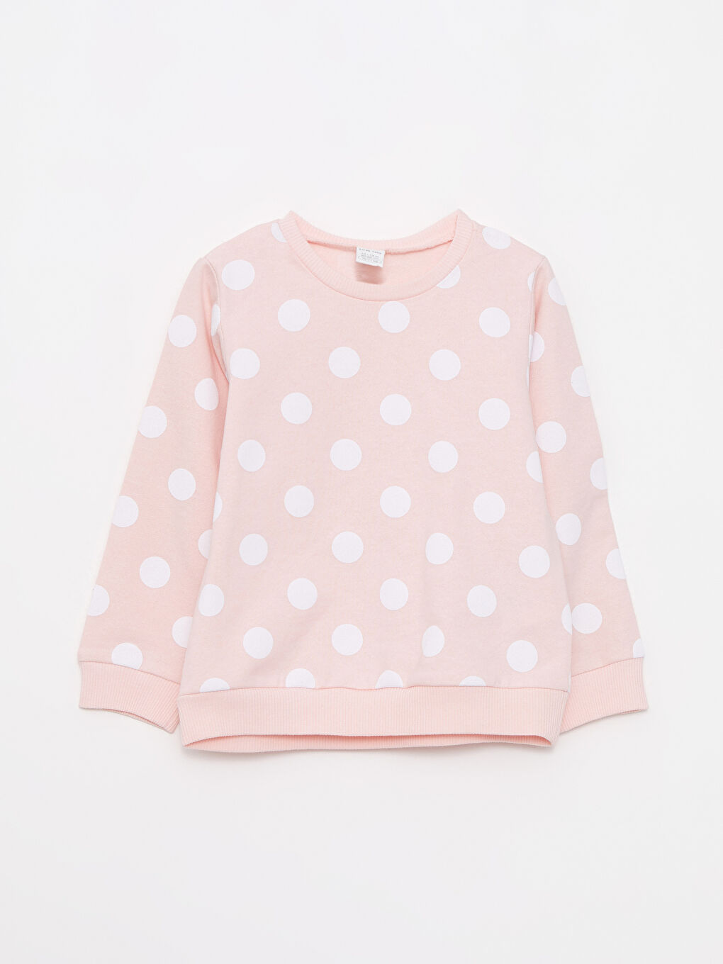 Bisiklet Yaka Uzun Kollu Desenli Pamuklu Kız Bebek Pijama Takımı-1