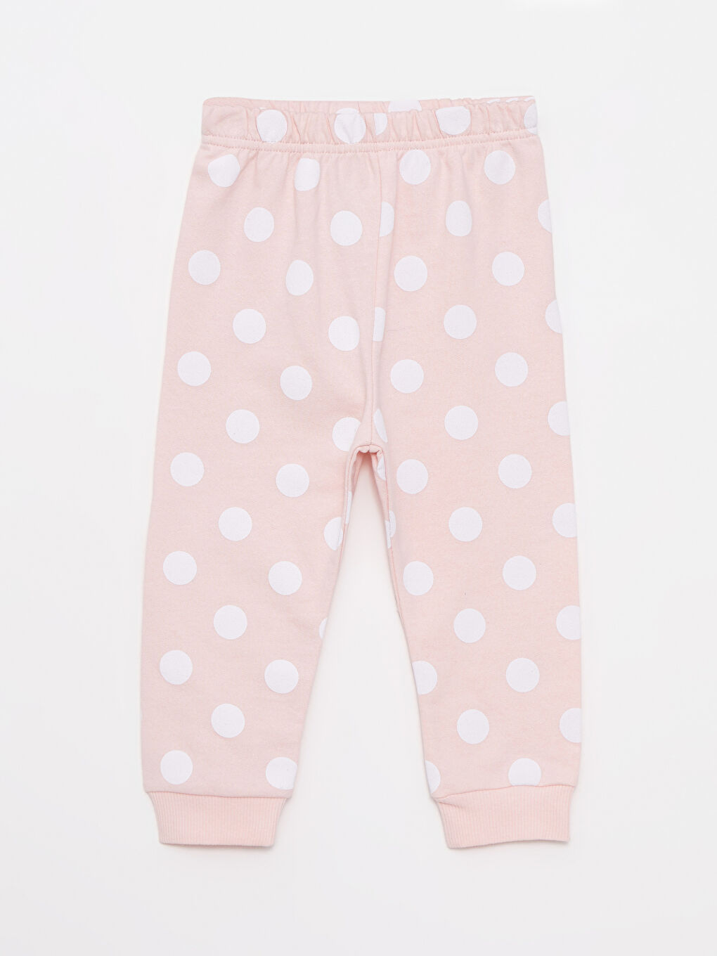 Bisiklet Yaka Uzun Kollu Desenli Pamuklu Kız Bebek Pijama Takımı-2