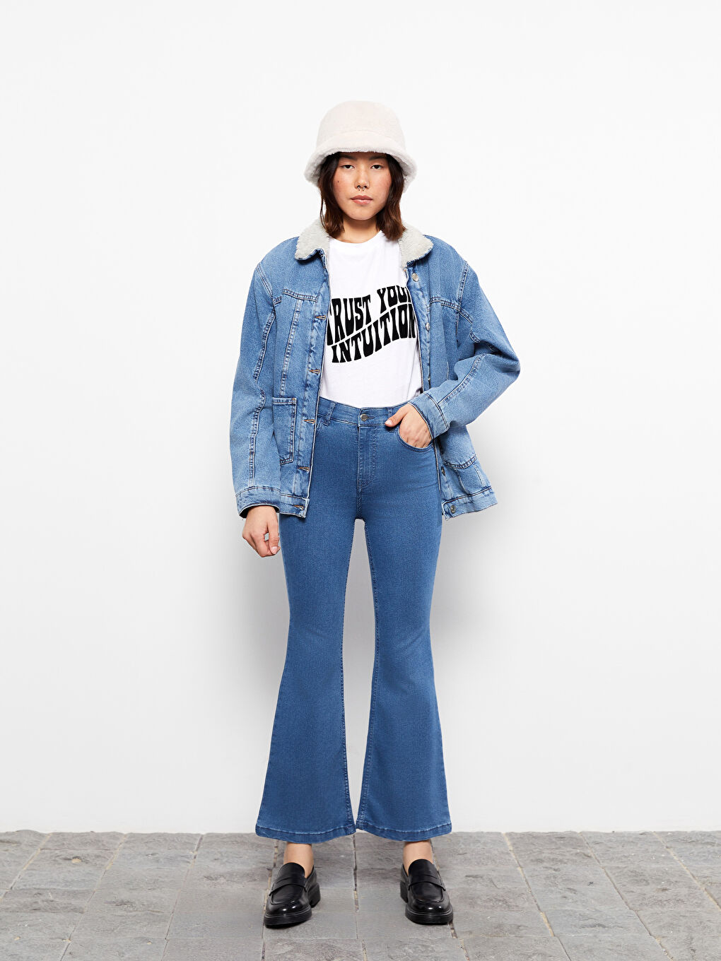 LCW ECO Mars Flare Women's Jeans -W2BK39Z8-311
