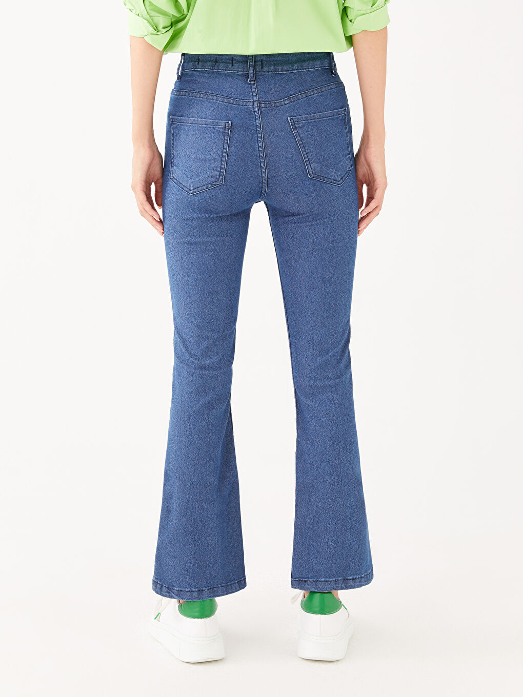 LCW ECO İndigo Mars Flare Kadın Jean Pantolon - 4