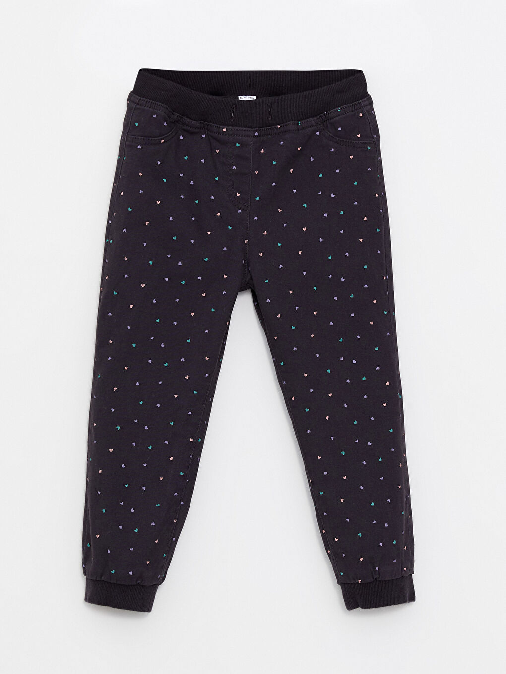 Elasticated Waist Printed Baby Girls' Trousers -W2BK52Z1-LQ9