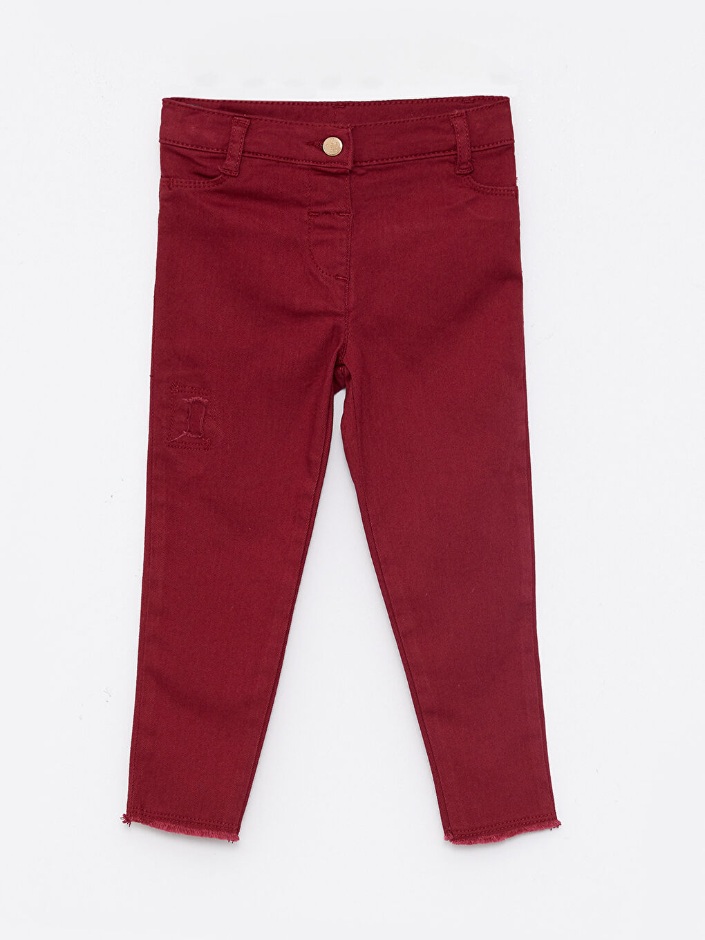 LCW baby Bordo Basic Gabardin Kız Bebek Pantolon - 3