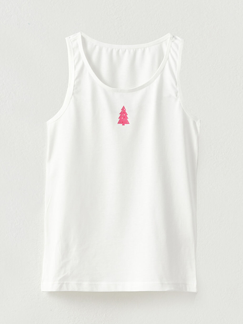 Crew Neck Printed Cotton Girl Singlet 2-Pack-2