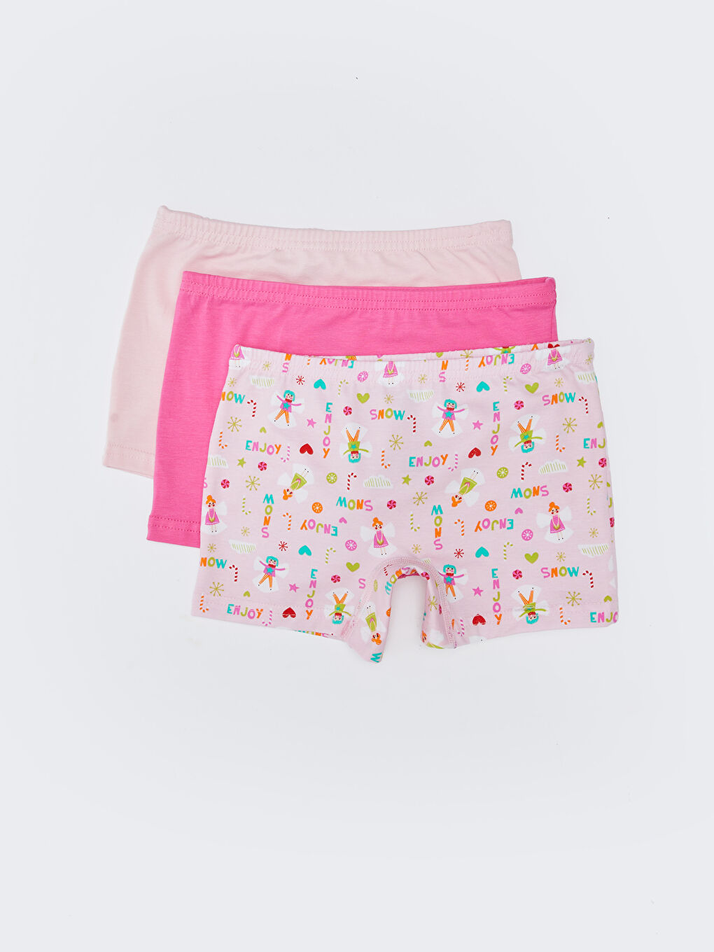 LCW Kids Printed Cotton Girls' Boxer 3-pack -W2BK66Z4-FXC