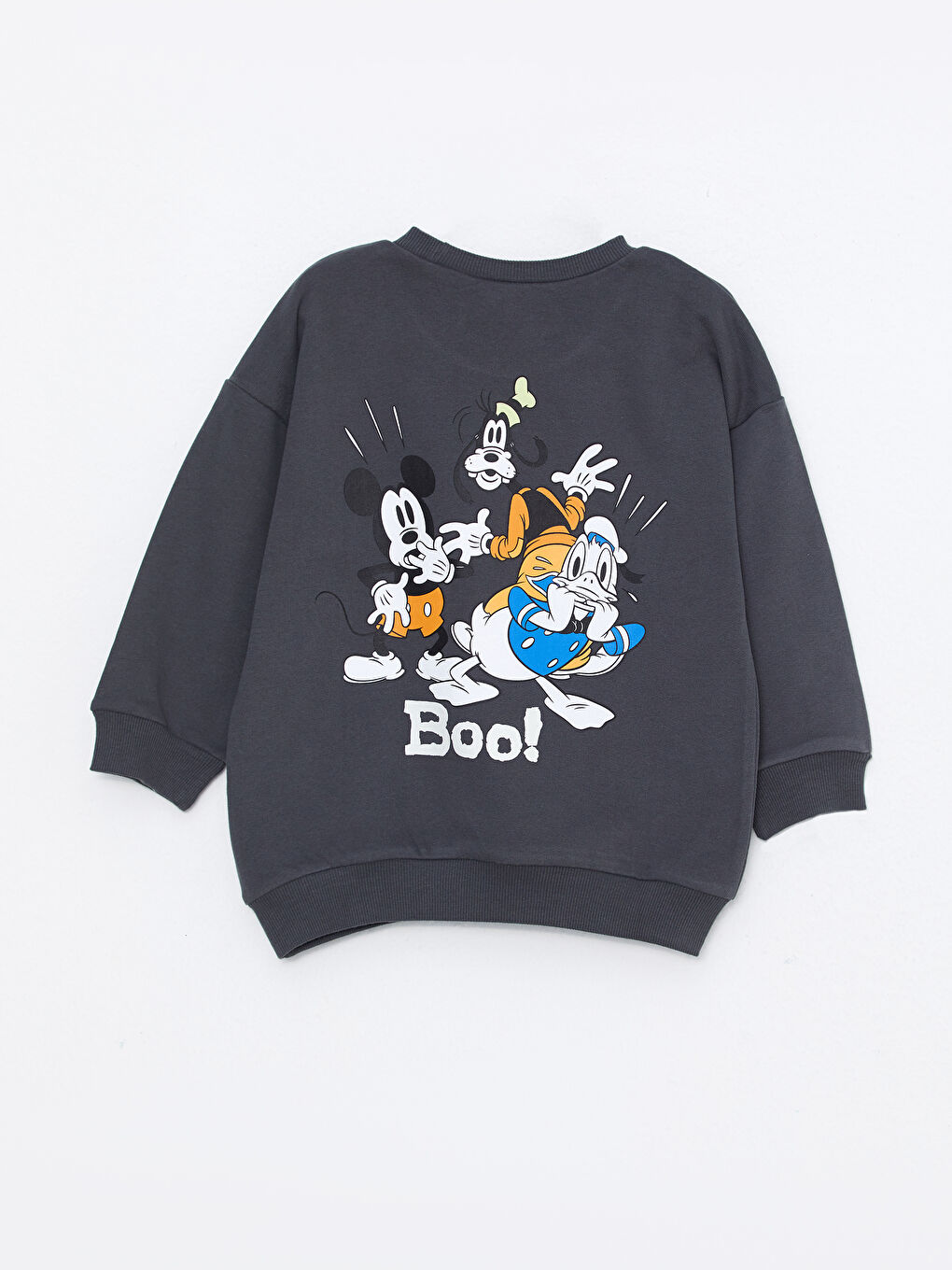LCW baby Crew Neck Long Sleeve Printed Baby Boys' Sweatshirt -W2BK90Z1-HEF