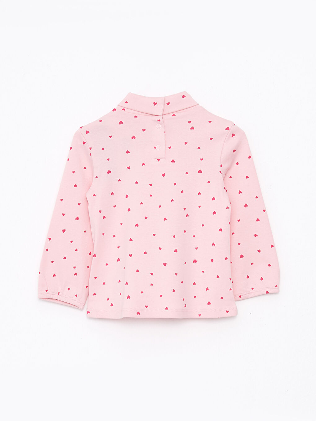 ნახევრად მაღალყელიანი გრძელმკლავიანი პოლკა წერტილოვანი პრინტიანი ბავშვის გოგონას მაისური-1