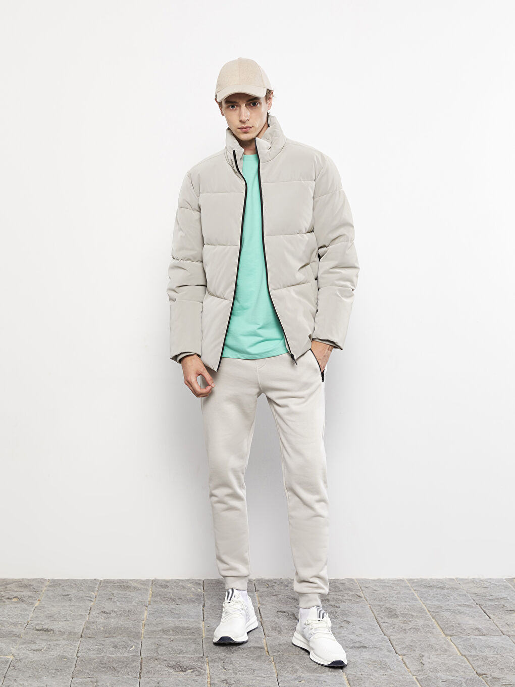 Standard Fit Funnel Neck Men's Coat