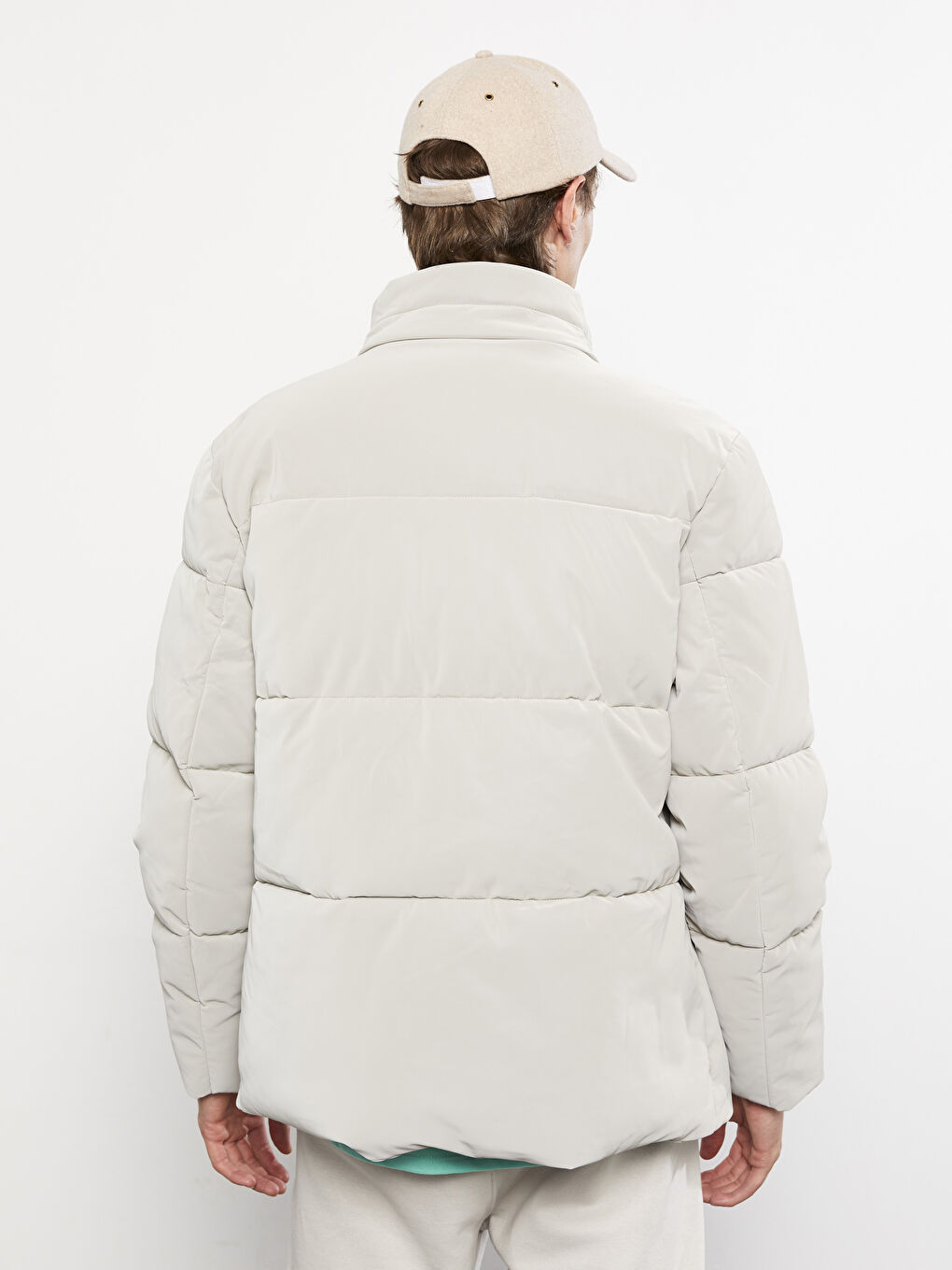 Standard Fit Funnel Neck Men's Coat-4