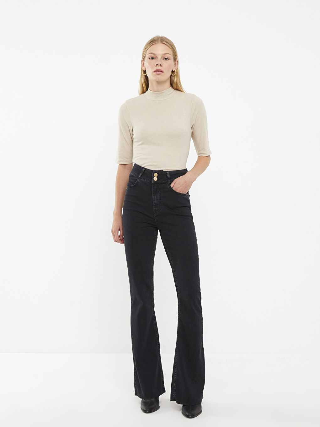 Žena BEŽ Majica kratkih rukava-2