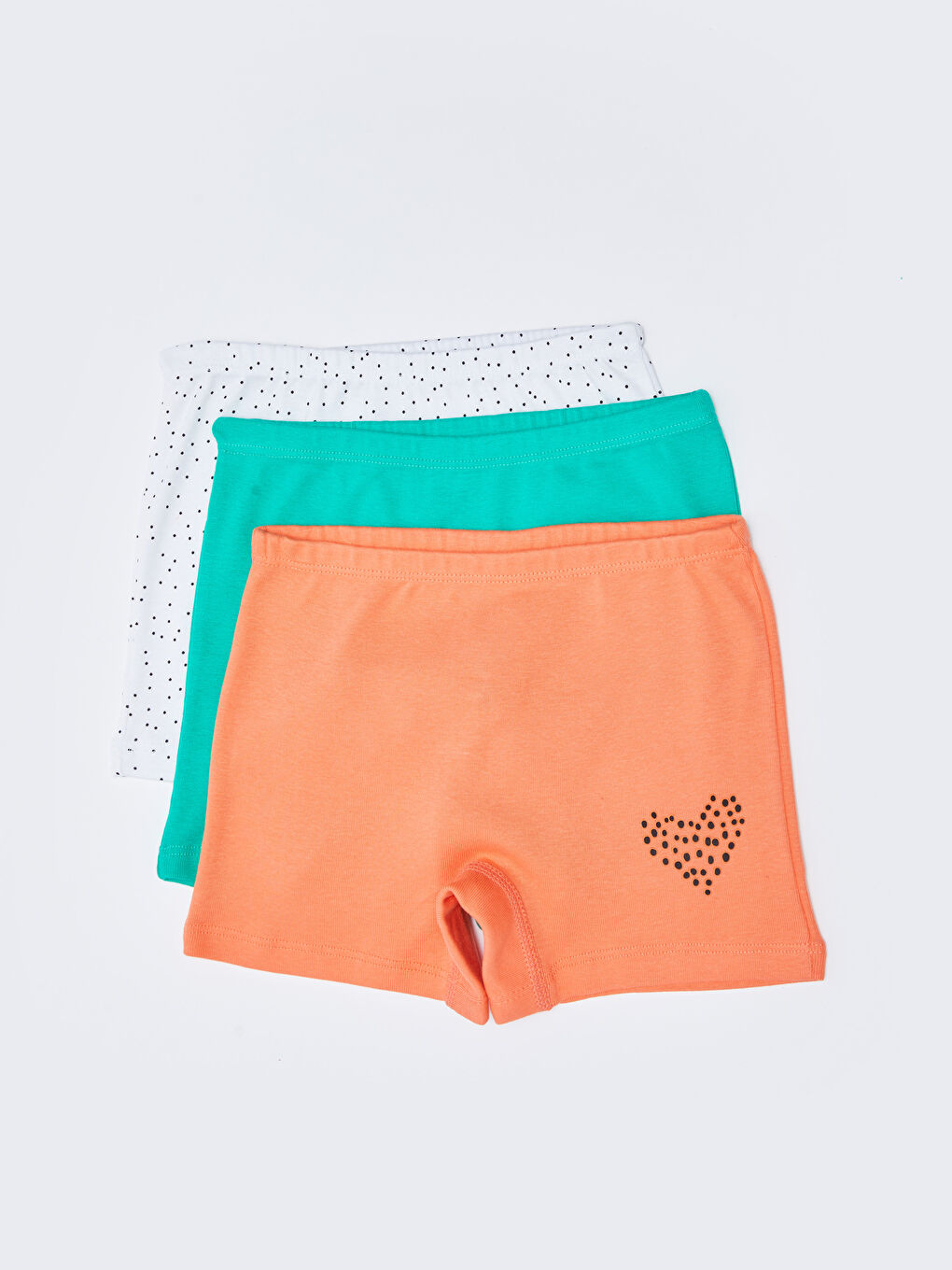 Mercan Baskılı Pamuklu Kız Çocuk Boxer 3'lü