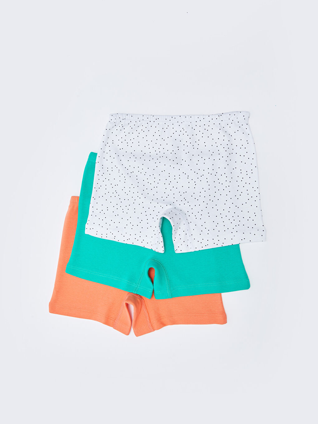 Mercan Baskılı Pamuklu Kız Çocuk Boxer 3'lü-1