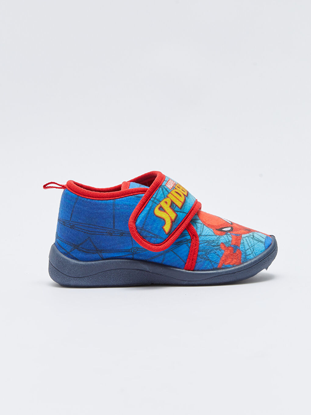 Mavi Spiderman Lisanslı Cırt Cırtlı Erkek Çocuk Panduf-1