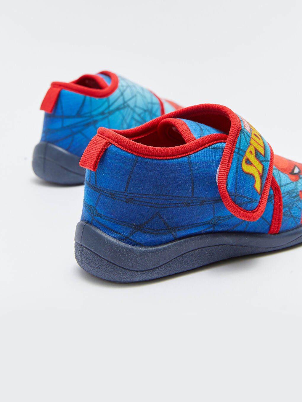 Mavi Spiderman Lisanslı Cırt Cırtlı Erkek Çocuk Panduf-4