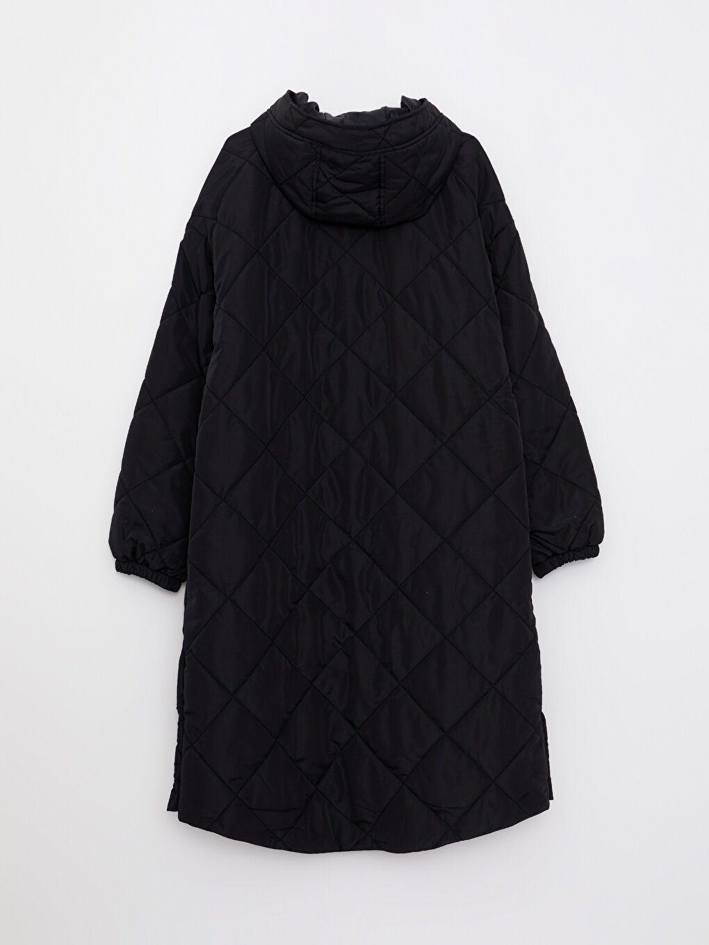 LCW Modest Kapüşonlu Kapitone Desenli Uzun Kollu Kadın Şişme Mont -W2BM42Z8-CVL