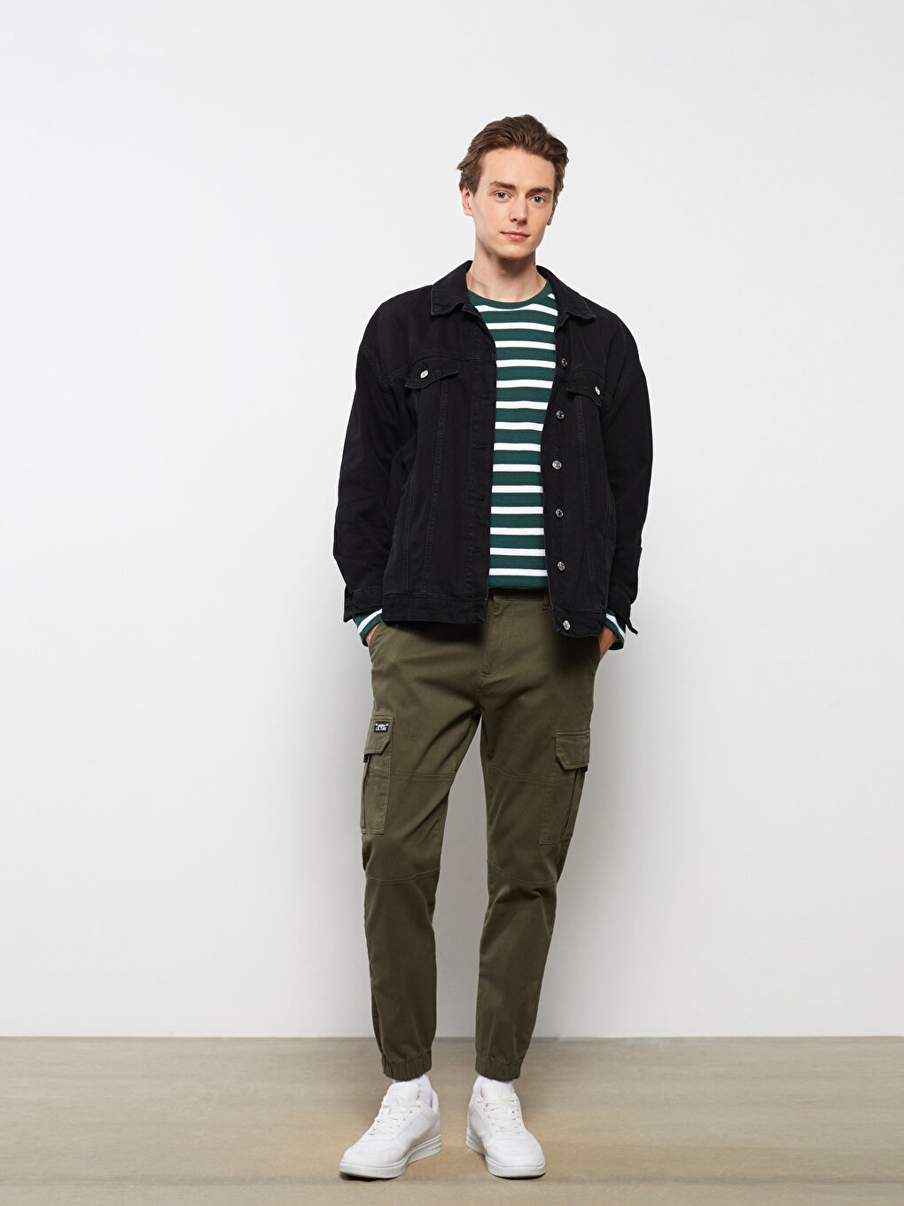 XSIDE Standard Fit Twill Men's Cargo Trousers -W2BM44Z8-RFK